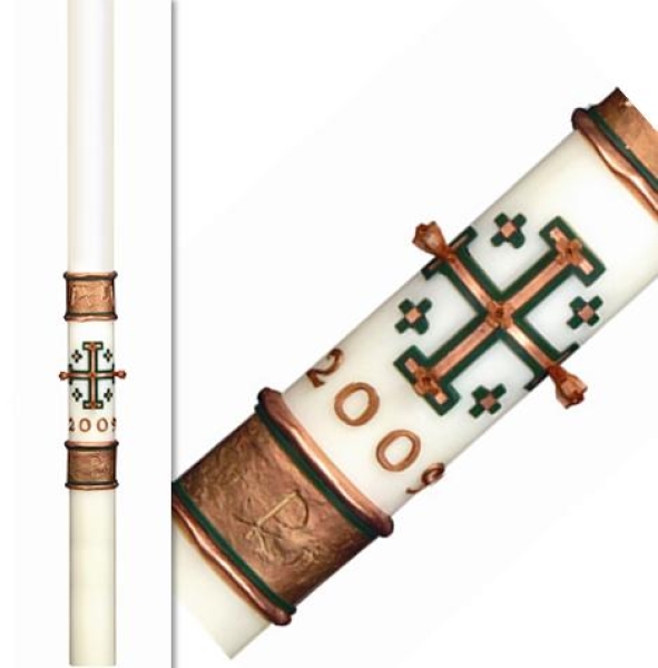 Spirit of Jerusalem Eximious Paschal Candles, Plain End